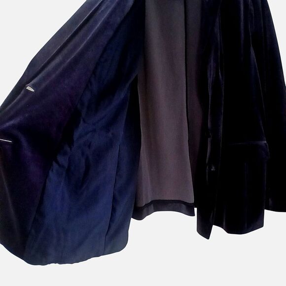 Lane Bryant Purple Velvet Blazer w/ Notched Lapel Classic Slouchy Comfortable 24 - Picture 11 of 13